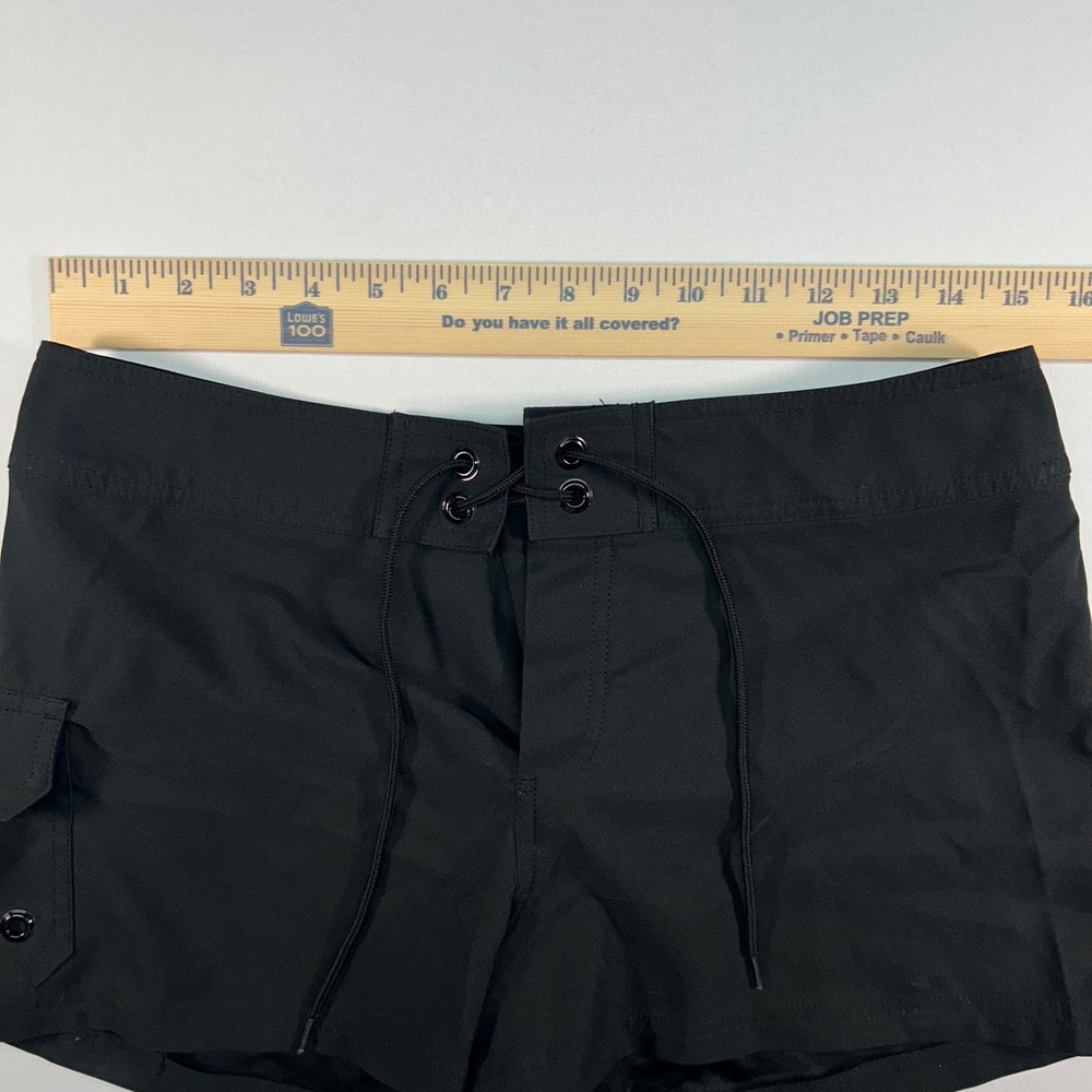Jag Womens Black Lace Up Board Shorts Swim Trunks Cargo Pocket Size P Petite - Picture 4 of 8